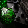 Massive Green Skull Liquid Core 95MM Chonk Handmade Resin Dice And Box | Resin Chonk | Wiccan Center