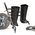 Medieval Viking Knight Boot Covers – Renaissance PU Leather Leggings