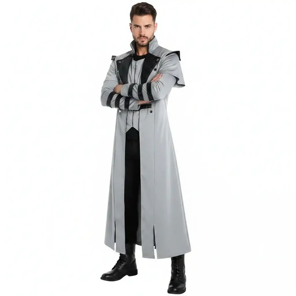 Medieval Viking Wear Gothic Steampunk Assassin Long Coat Pirate Armor Leather Costume Jacket