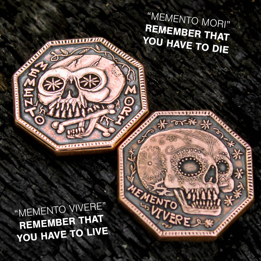 Memento Mori / Memento Vivere Reminder Coin | Artwork | Wiccan Center