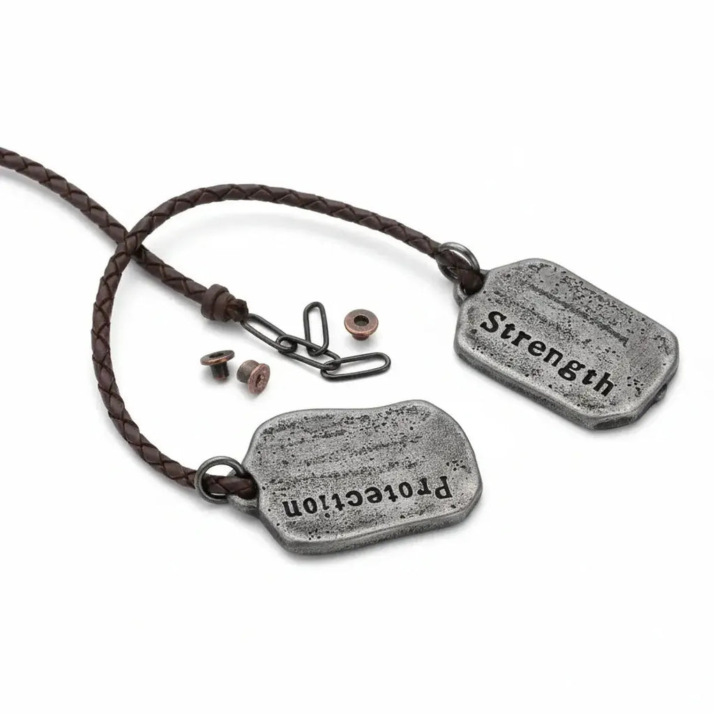 Men’s Viking Rune Protection Necklace Stainless Steel Elder Futhark Nordic Strength Pendant for Men