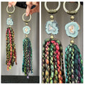 Merino Wool Garland with Stalactite Jasper, One of a kind decor piece, Natural Wall Hanging with Tassels, multiple uses Jasper Gift | Garland | Wiccan Center