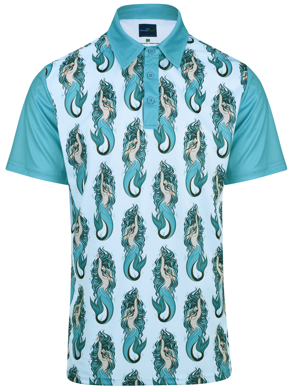 Mermaids Mens Golf Polo Shirt by ReadyGOLF | | Wiccan Center