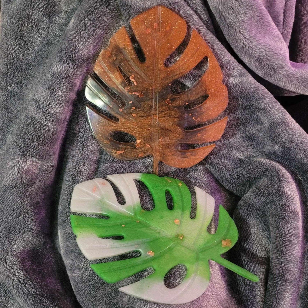 Resin Monstera Leaf Jewelry Tray