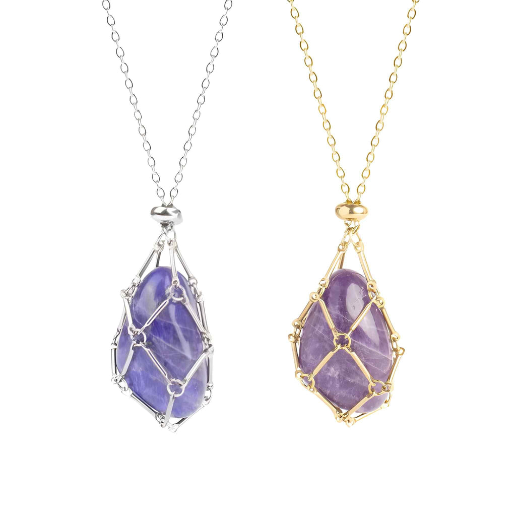 Adjustable Metal Crystal Holder Necklace | | Wiccan Center