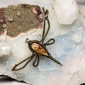 Mexican Agate Dragonfly Wire Wrap Pendant