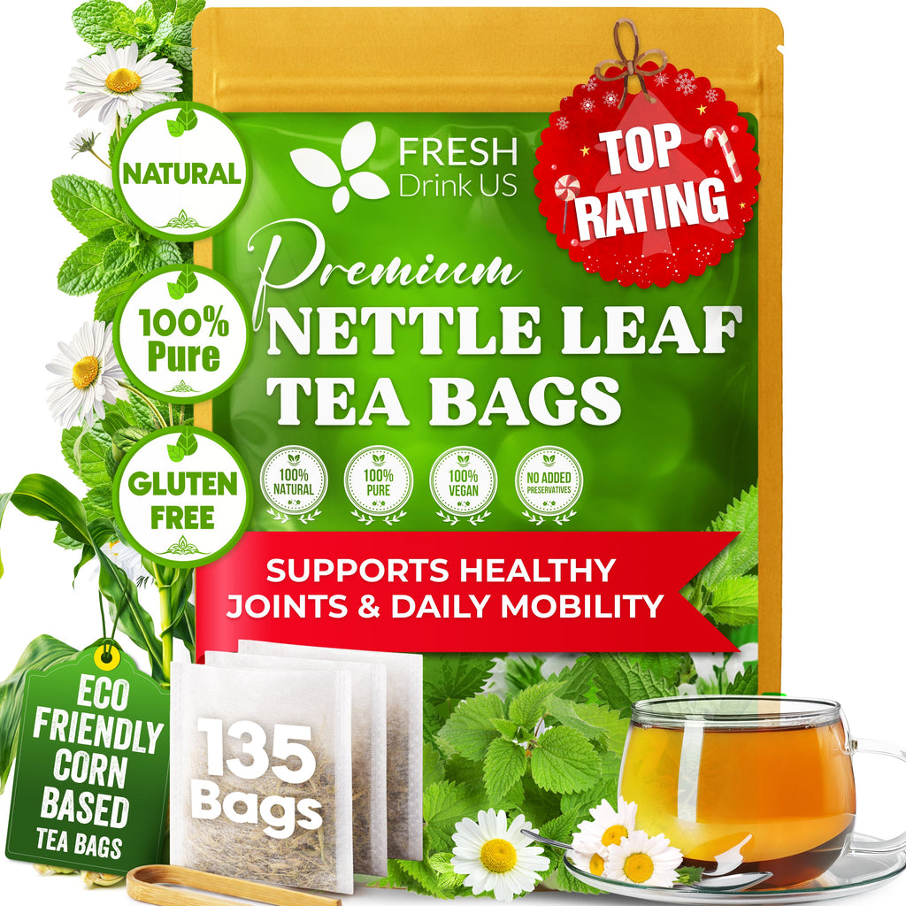 Premium Nettle Leaf Tea Bags, 100% Natural & Pure, Stinging Nettle Leaf Tea, Nettle Leaf Tea, Burn Nettle, Stinging Nettle, Nettle Tea, Stinger Tea, No Sugar/Caffeine & Gluten, Vegan | Tea | Wiccan Center