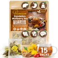 Dandelion Wolfberry Tea - a Natural Blend of Six Herbal Ingredients, Dandelion, Licorice, Cassia, Wolfberry Supports Kidneys & Liver Health (PCOS, Pregnancy, Fibroids, PMS, Menstrual Cycle, Mood), Hormone Balance Tea Beverage | Tea | Wiccan Center