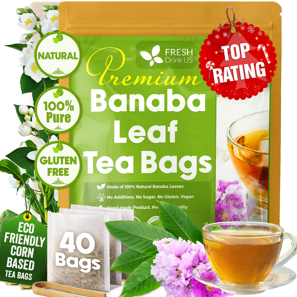 Natural Banaba Dried Leaves, Tea Bags, Powder, Whole Banaba Leaves, 100% Pure Dried Banaba Leaves, Banaba Leaf Tea, No Additives, No Caffeine, Vegan | Tea | Wiccan Center
