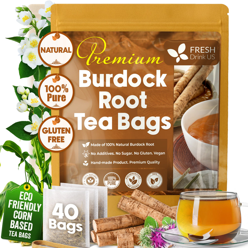 Burdock Root Tea Bags, 100% Natural & Pure from Burdock Root. Burdock Root Herbal Tea. Burdock Root Tea. No Sugar, No Caffeine, No Gluten, Vegan. | Tea | Wiccan Center