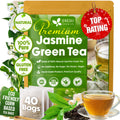 Premium Jasmine Green Tea Bags. Jasmine Green Herbal Tea. Made with Natural Material Tea Bags. No Sugar, No Gluten, Vegan. | Tea | Wiccan Center