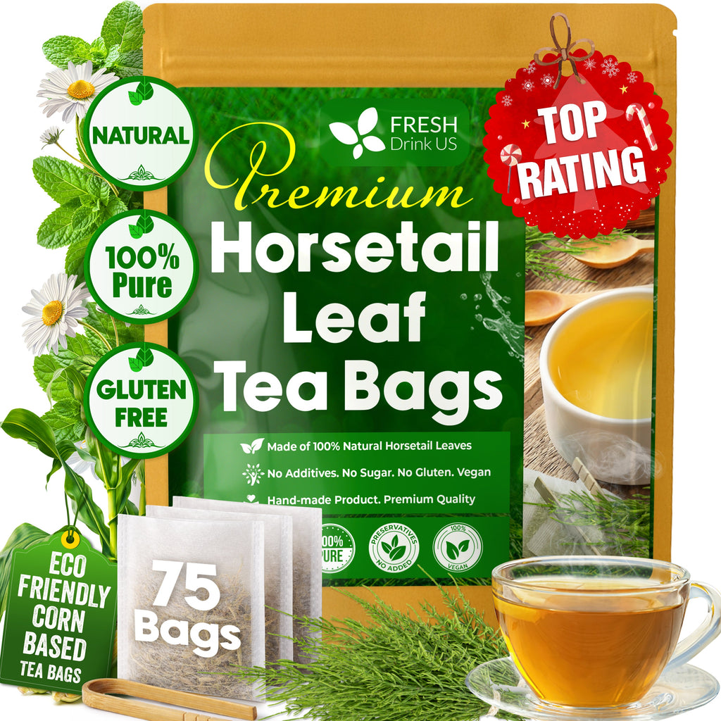 Premium Horsetail Leaf Tea Bags – Herbal Tea for Daily Wellness, Beauty Routine & Caffeine-Free Refreshment | Tea | Wiccan Center