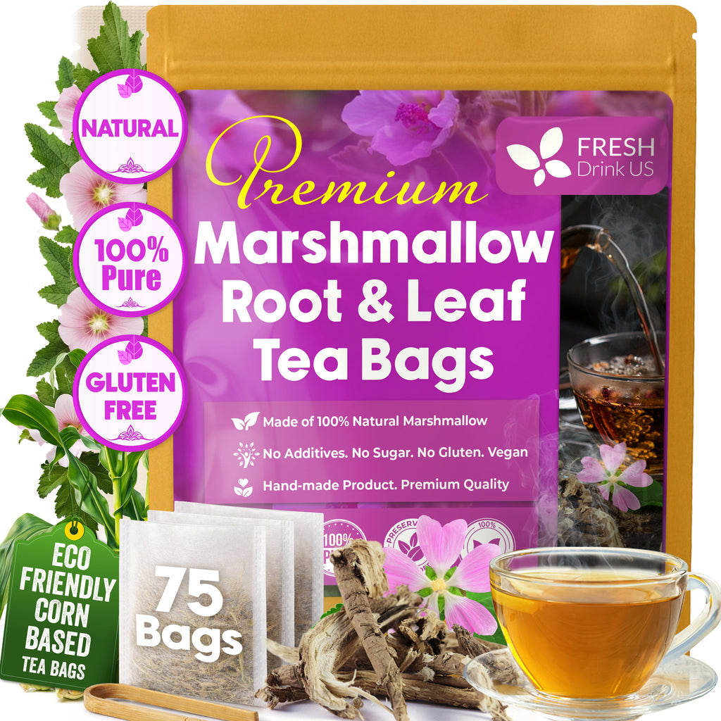 Premium Marshmallow Root and Leaf Tea Bags, 100% Natural & Pure. | Tea | Wiccan Center