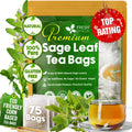 Sage Leaf Tea Bags, 100% Natural & Pure from Sage Leaves. Loose Leaf Sage Herbal Tea. Sage Leaf Tea. Made with Natural Material Tea Bags. No Sugar, No Caffeine, No Gluten, Vegan. | Tea | Wiccan Center