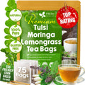 Premium Tulsi Moringa Lemongrass Tea Bags, 100% Natural & Pure from Tulsi Holy Basil Leaves, Moringa & Lemongrass. | Tea | Wiccan Center