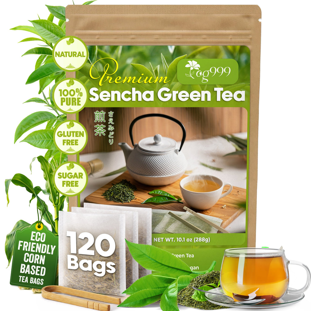 Premium Sencha Green Tea Bags, 100% Natural & Pure from Sencha Green Tea Leaves | Tea | Wiccan Center