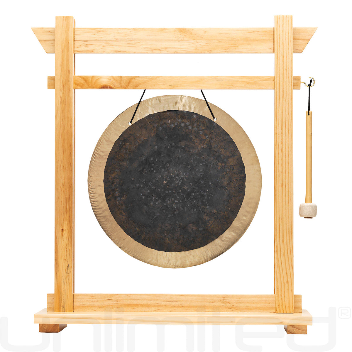 14" Gongs on the Moksha Joe Gong Stand - Pine