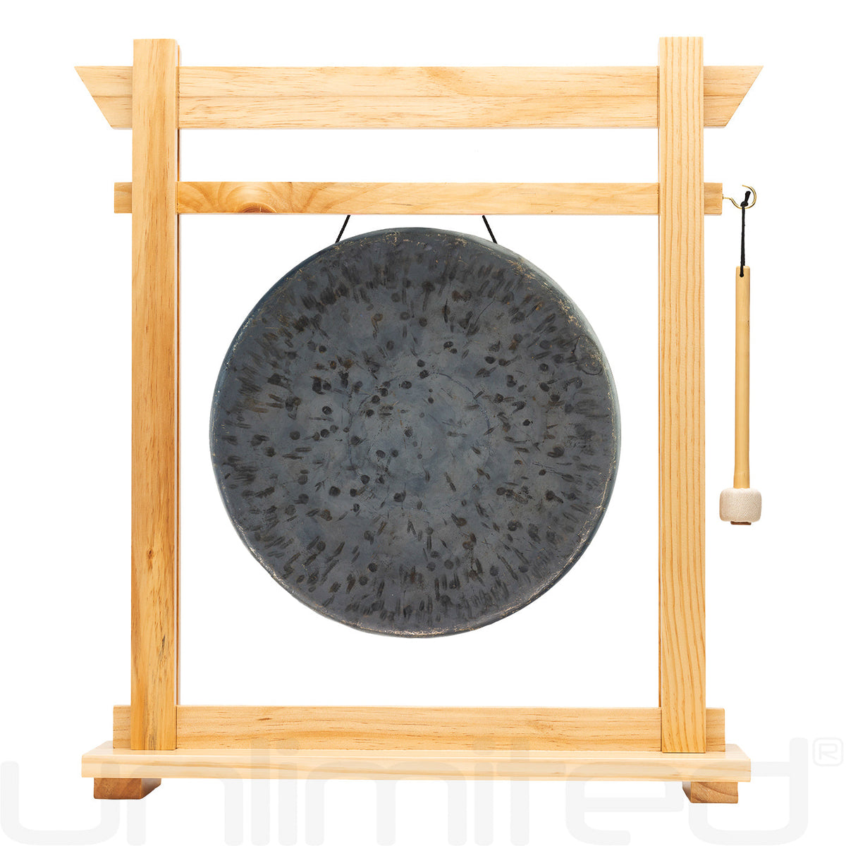 14" Gongs on the Moksha Joe Gong Stand - Pine