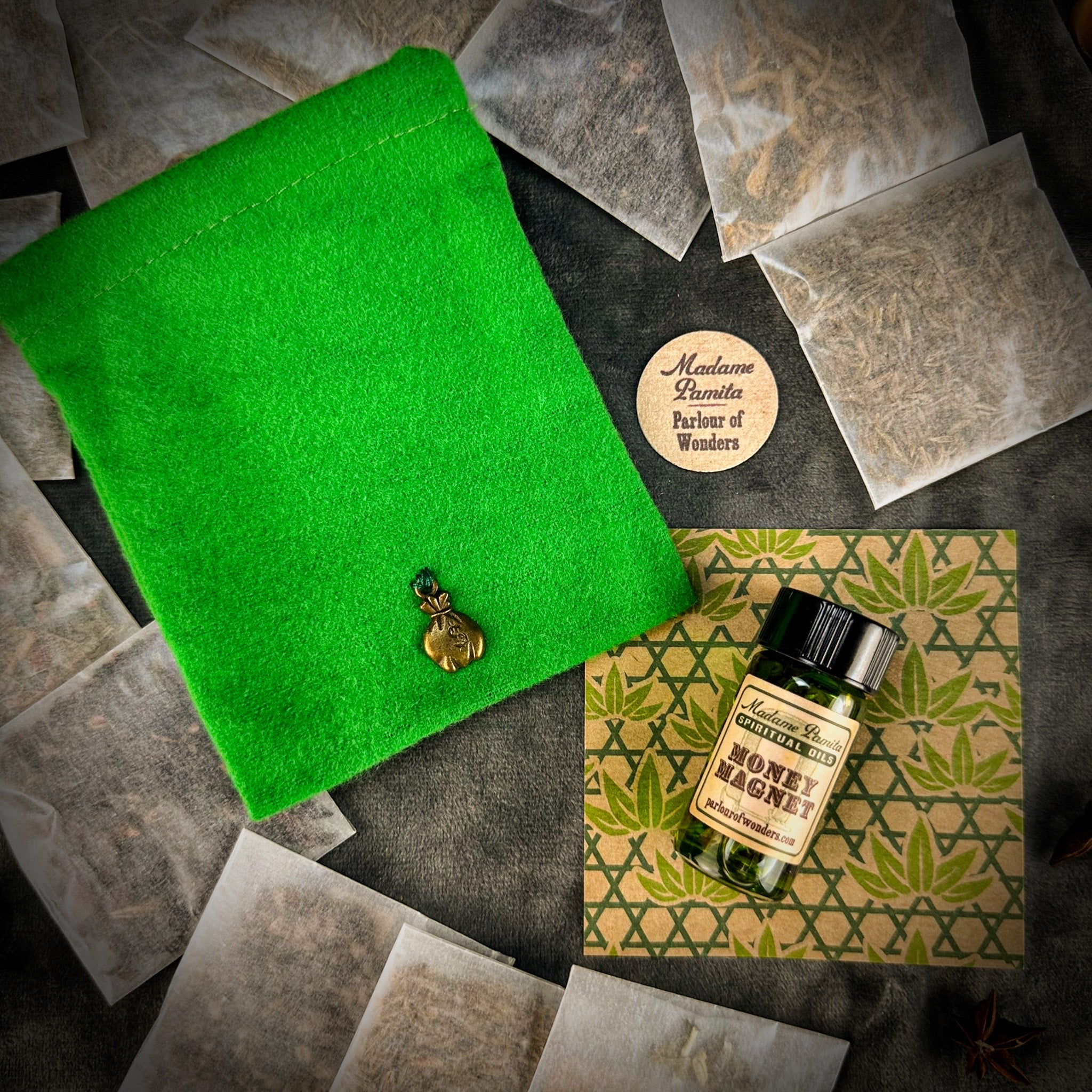 Money Magnet Mojo Bag Kit - Regular Strength | Mojo Bag | Wiccan Center