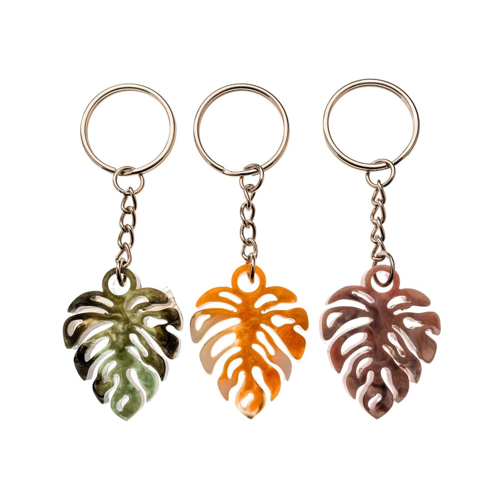 Monstera Leaf Resin Keychain | | Wiccan Center