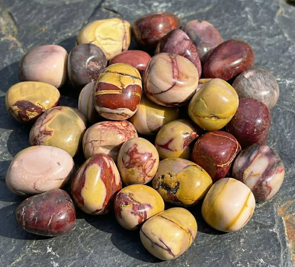 Australian Mookaite Jasper Tumbled Stones Mineral (By The Piece or Pound) | Home & Living > Home Decor > Home Accents > Rocks & Geodes | Wiccan Center