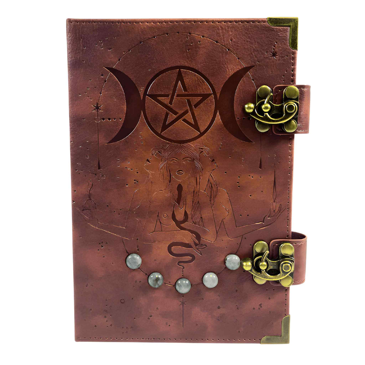 Moon Cycle Leather Journal | Office Supplies | Wiccan Center