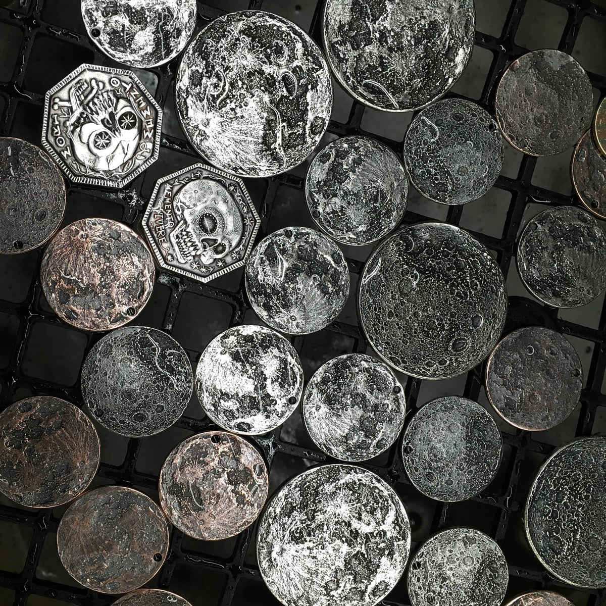 Full Moon Silver Coin -  1 in / 26 mm