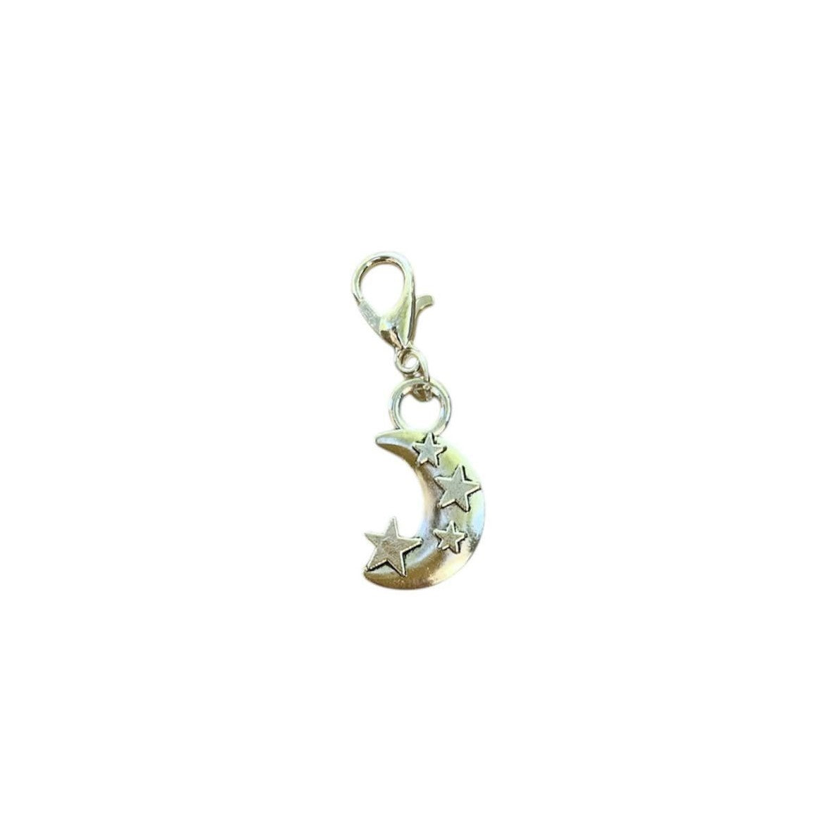 Celestial Charms - Moon with Stars 3D Charm | | Wiccan Center