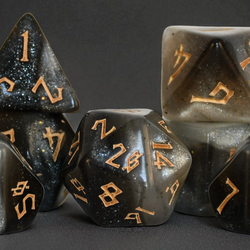 Moon Dust Acrylic Dice Set | Acrylic Dice | Wiccan Center