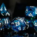 Moonbeam Sharp-Edged Resin Dice Set | Resin | Wiccan Center
