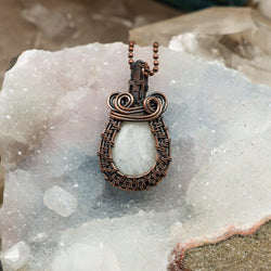 Moonstone Teardrop Wire Wrap Pendant | Wire Wraps | Wiccan Center