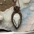 Moonstone Wire Wrap Pendant 2.75 Inch