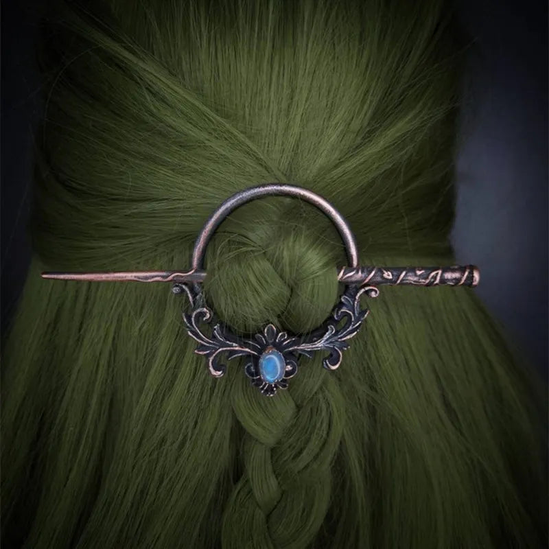 Moonstone Copper Hair Sticks | hair pin accessories | Wiccan Center