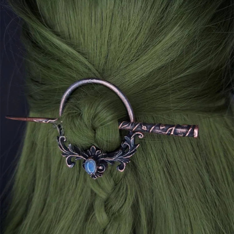 Moonstone Copper Hair Sticks | hair pin accessories | Wiccan Center