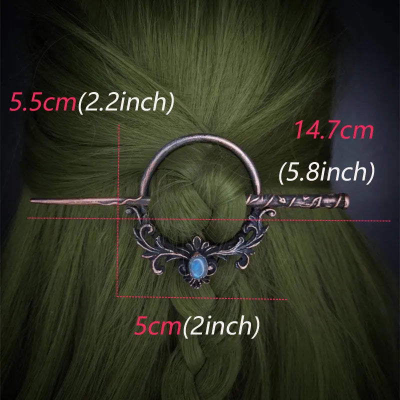 Moonstone Copper Hair Sticks | hair pin accessories | Wiccan Center
