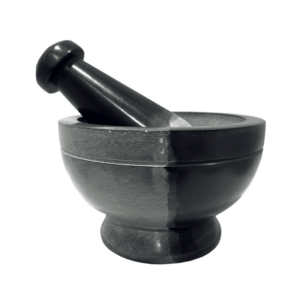 Mortar & Pestle - Soapstone Gray & Black 2-Tone | Mortar & Pestle | Wiccan Center