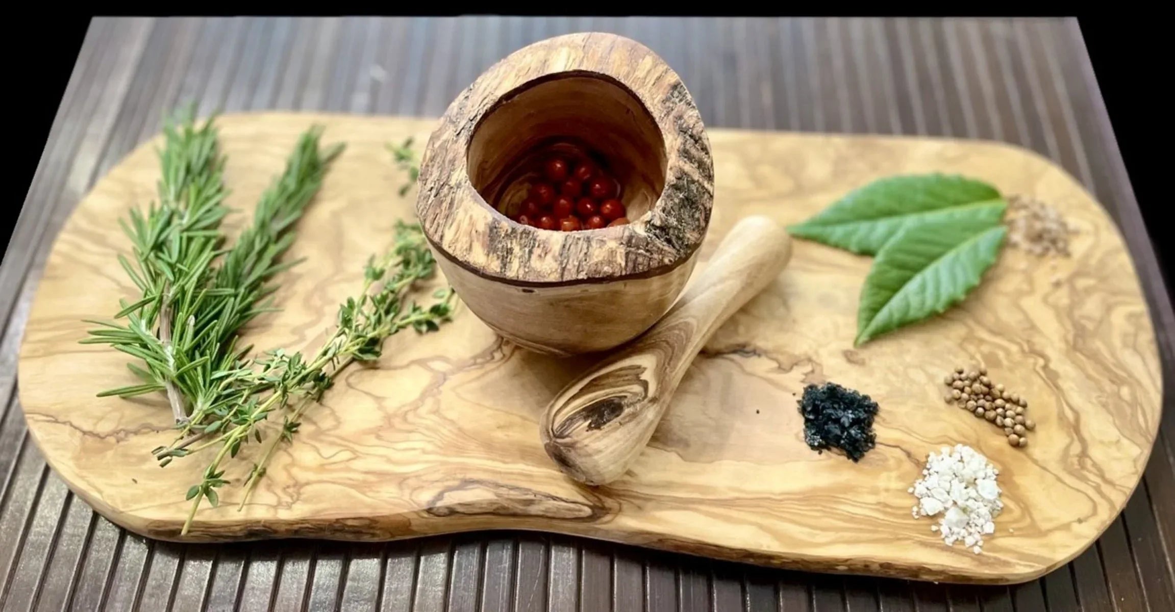 Olive Wood Rustic Mortar and Pestle | Kitchen | Wiccan Center