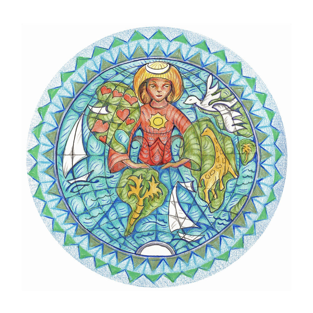 Mother Earth Color Sticker 3" | Decal | Wiccan Center