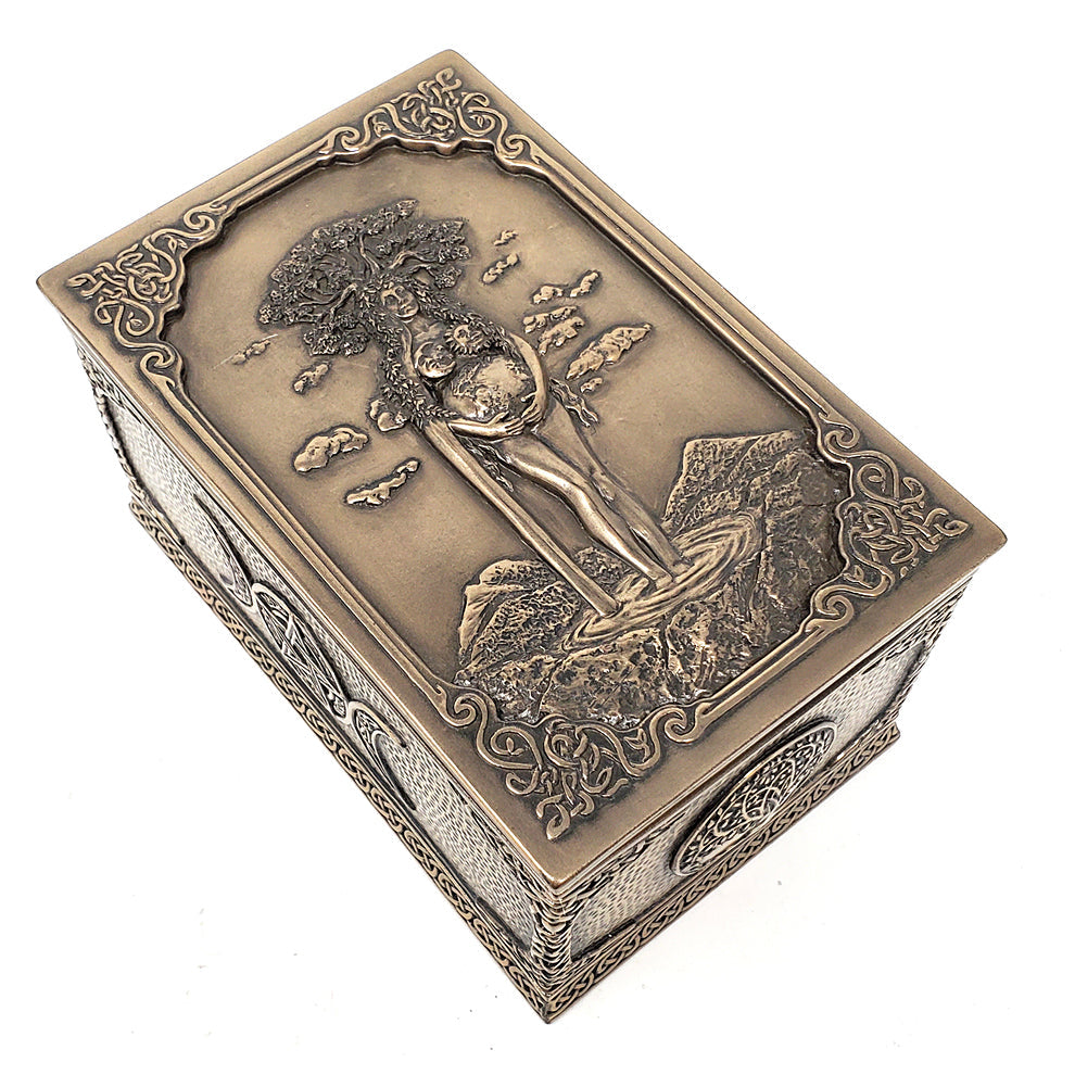 Gaia Mother Earth Bronze Box