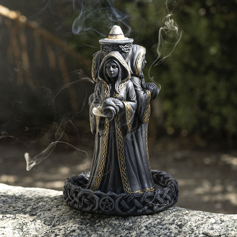 Mother, Maiden, Crone Backflow Incense Burner | Incense Burner | Wiccan Center