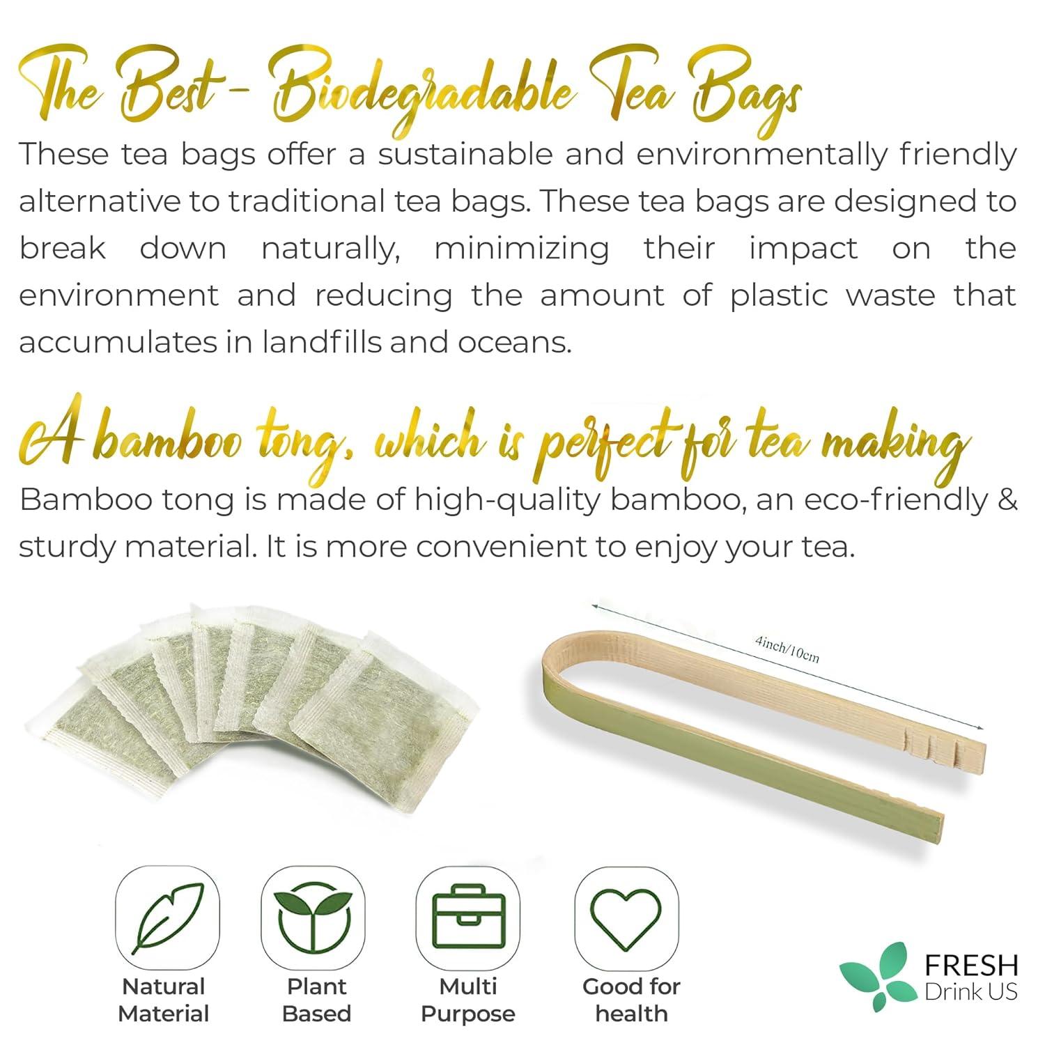Mullein Leaf Tea Bags, 100% Natural & Pure from Mullein Leaves. Loose Leaf Mullein Herbal Tea. Made with Natural Material Tea Bags. No Sugar, No Caffeine, No Gluten, Vegan. | Tea | Wiccan Center
