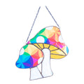 Mushrooms Stained Glass Suncatcher | Figurine | Wiccan Center
