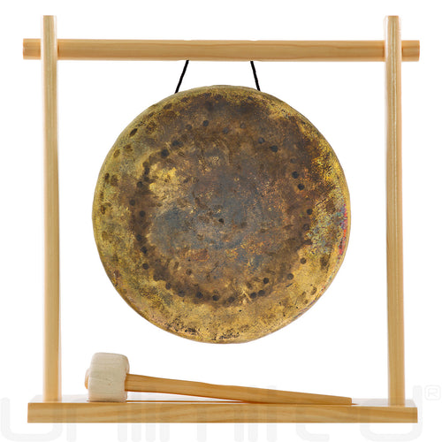 8" to 10" Gongs on My Little Pagoda Gong Stand | Gong & Stand Combo | Wiccan Center