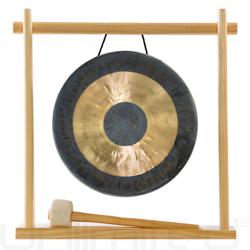 8" to 10" Gongs on My Little Pagoda Gong Stand | Gong & Stand Combo | Wiccan Center