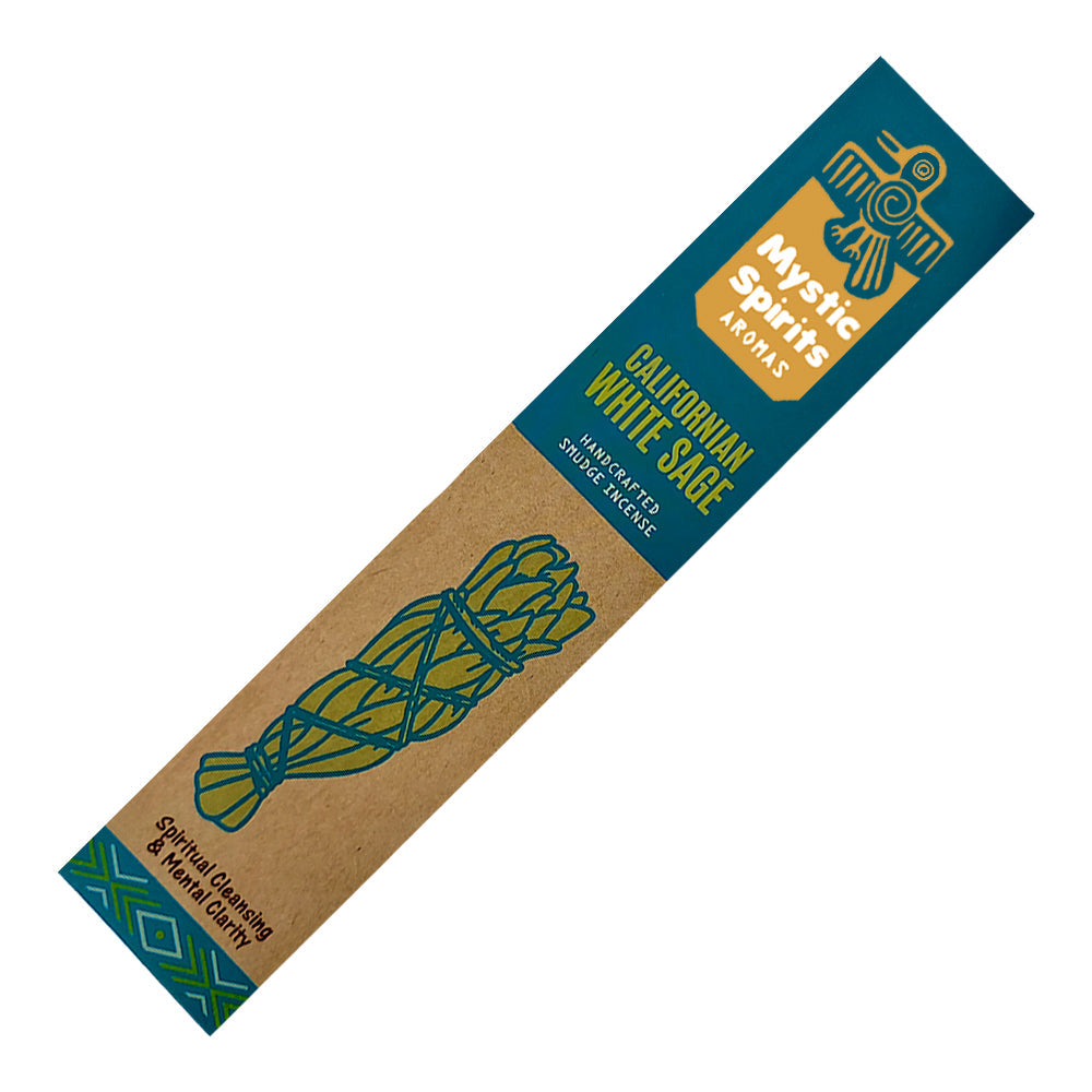 Mystic Spirits Aromas Handcrafted Smudge Incense Sticks - California White Sage | Incense | Wiccan Center