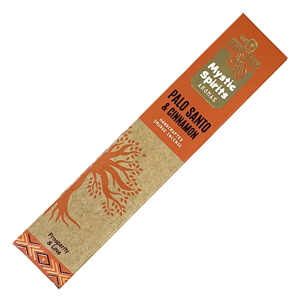 Mystic Spirits Aromas Handcrafted Smudge Incense Sticks - Palo Santo & Cinnamon | Incense | Wiccan Center