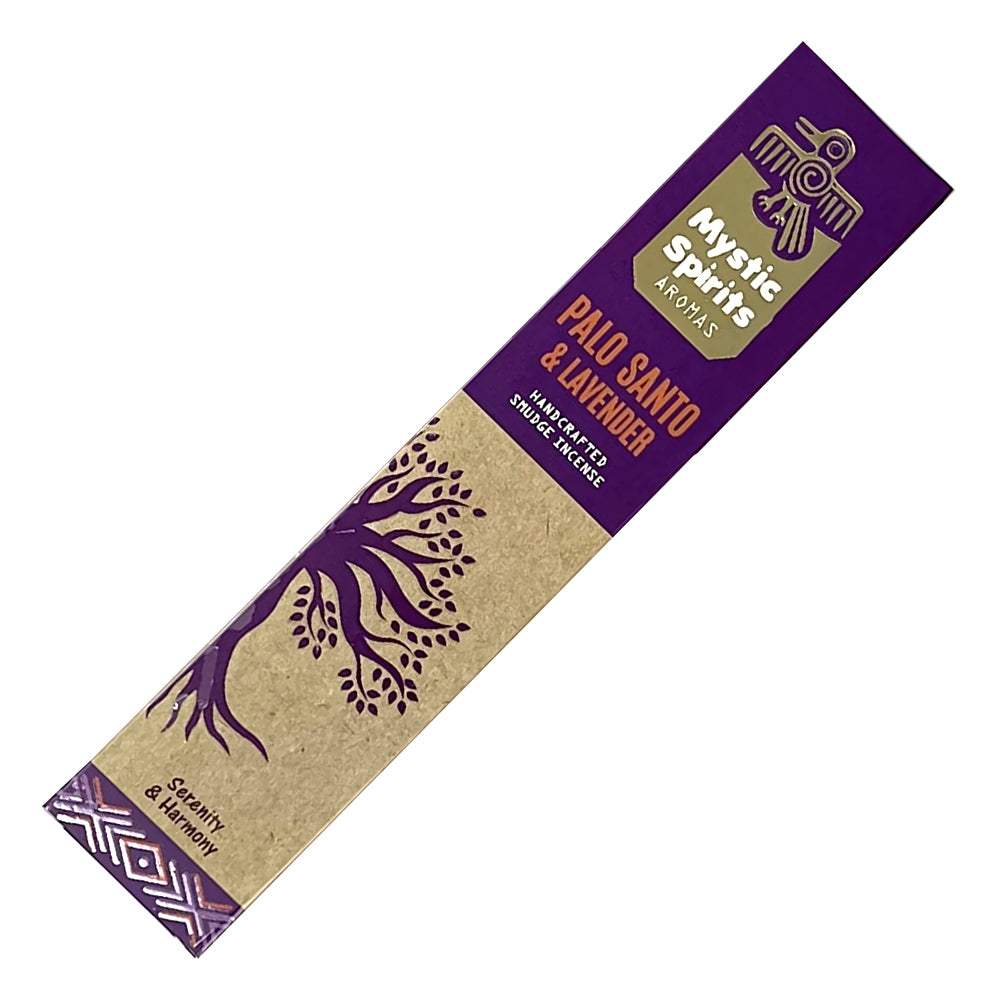 Mystic Spirits Aromas Handcrafted Smudge Incense Sticks - Palo Santo & Lavender | Incense | Wiccan Center