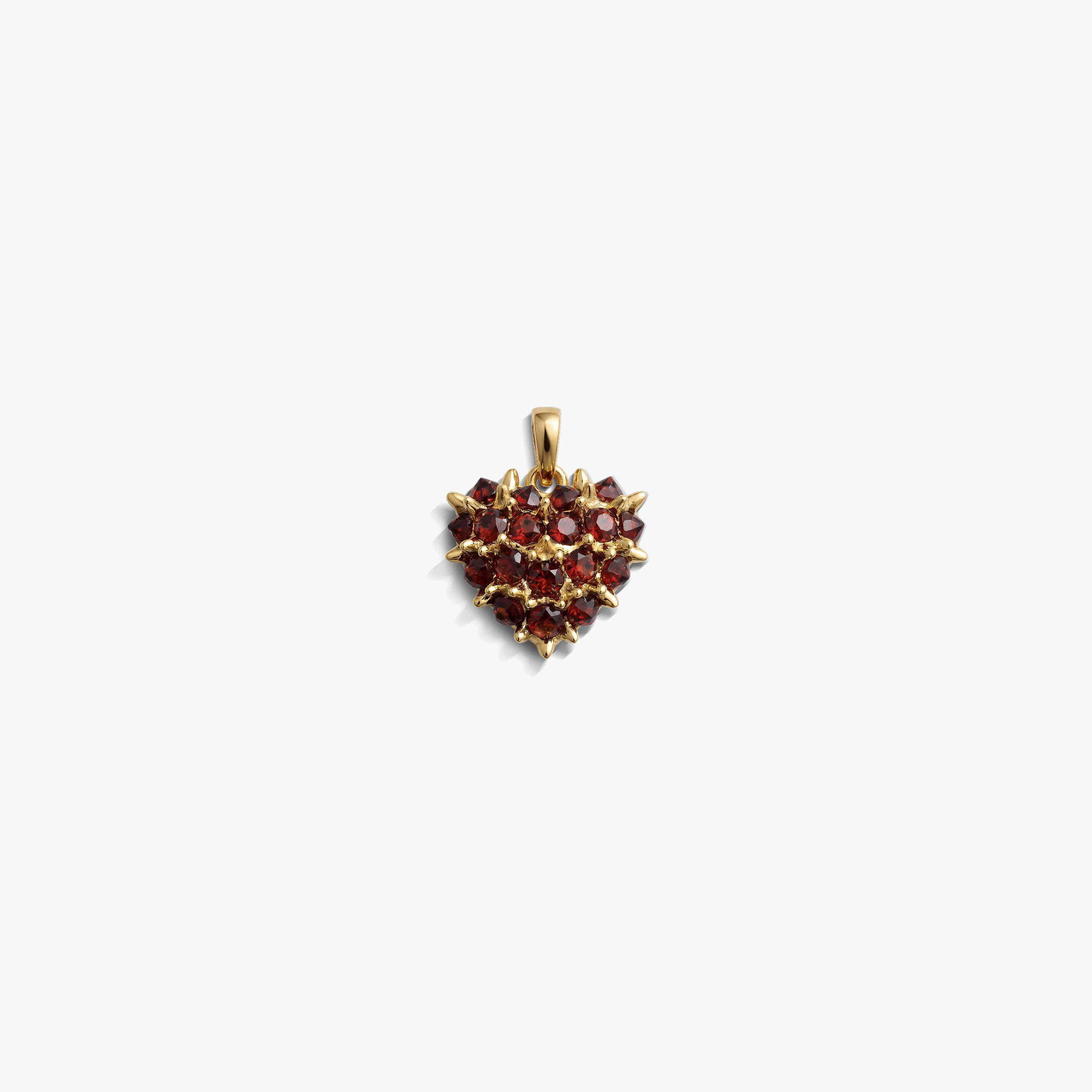 Gemstone Spiked Heart Locket