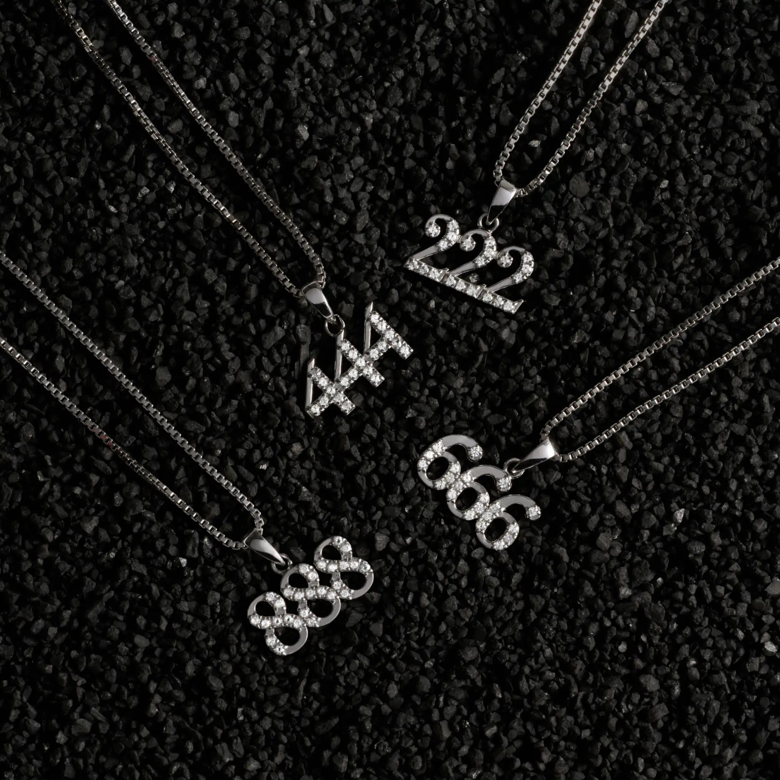 444 Sapphire Angel Number Amulet
