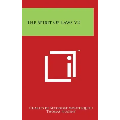 The Spirit Of Laws V2 - Hardcover | Books | Wiccan Center